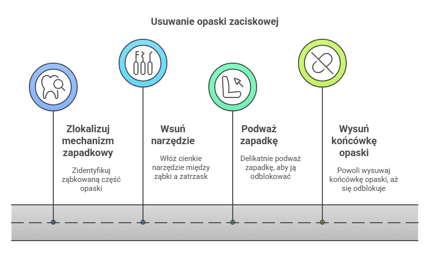 Usuwanie opaski zaciskowej