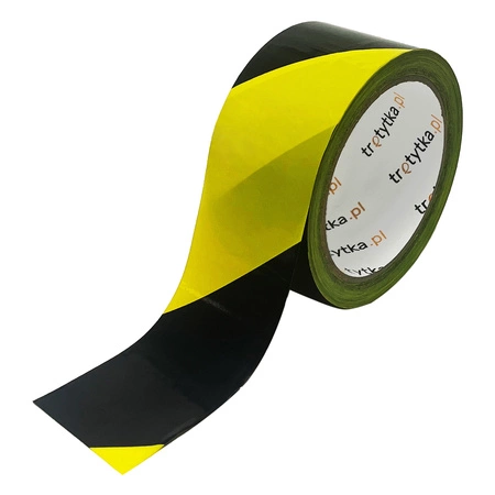 6 x Taśma ostrzegawcza - bez kleju, 48 mm x 50 m, żółty/czarny, bez kleju