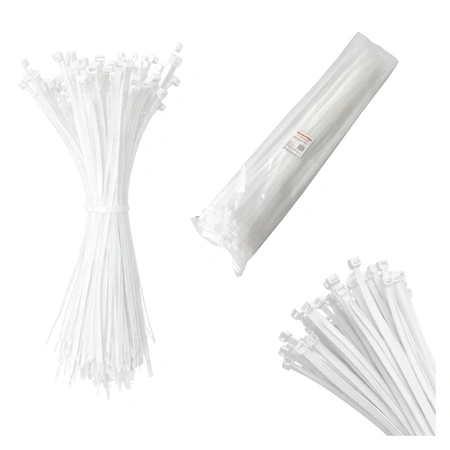 Opaski zaciskowe Opaski Kablowe Tretytki - UV 7,6 x 430 mm, biały