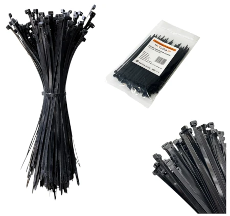 Opaski zaciskowe czarne 2,5 × 80 mm – 100 szt