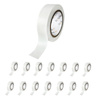 Zestaw Taśm izolacyjnych PVC, 18 mm x 10 m, 15 sztuk, biały