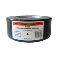 GAFER GAFR Duct Tape taśma materiałowa, 48 mm x 50 m, czarny