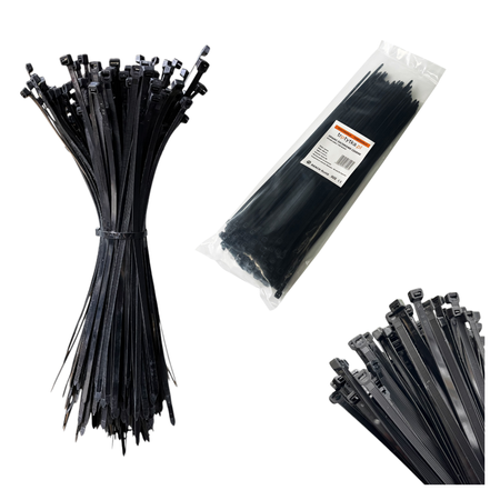 Opaski zaciskowe Opaski kablowe Tretytki - UV 7,6 x 200 mm, czarny