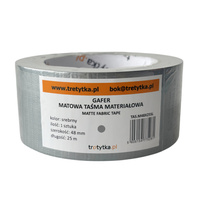 GAFER GAFR Duct Tape taśma materiałowa, 48 mm x 25 m, SREBRNY