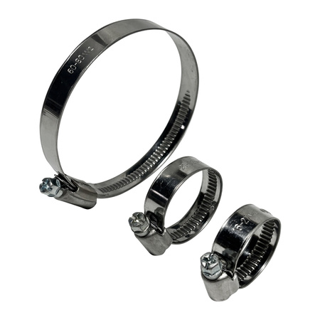 Zestaw Opaska ślimakowa W2 Ø16-27 mm, szer.12 mm 10 szt - stal nierdzewna