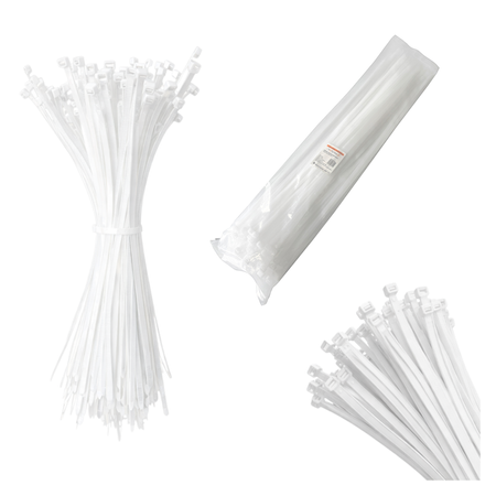 Opaski zaciskowe Opaski Kablowe Tretytki -   UV 7,6 x 430 mm, biały