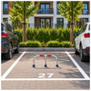 Blokada Parkingowa M-Shape 700x450x290 mm - Srebrna