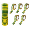 Zestaw Taśm izolacyjnych PVC, 18 mm x 10 m, 15 sztuk, zółty/zielony