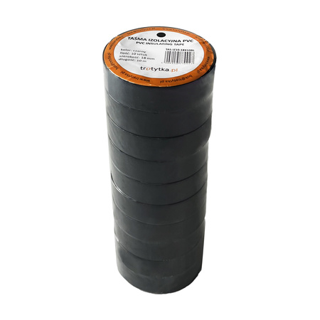 Taśma izolacyjna PVC, 18 mm x 10 m, 1 sztuka, czarny