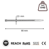 Opaski zaciskowe czarne 2,5 × 80 mm – 100 szt.