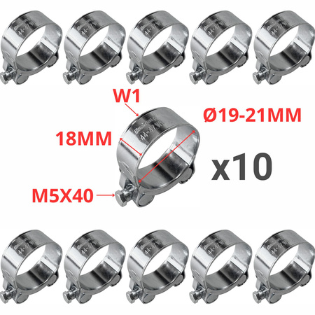  Zestaw Opaska GBS W1 Ø19-21 mm, M5x40 10 szt