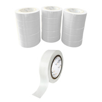 Zestaw Taśm izolacyjnych PVC, 18 mm x 10 m, 15 sztuk, biały