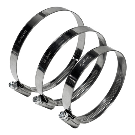 Zestaw Opaska ślimakowa W2 Ø60-80 mm, szer.12 mm 10 szt - stal nierdzewna
