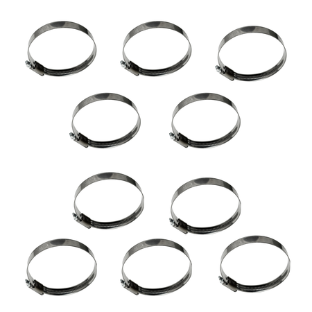 Zestaw Opaska ślimakowa W2 Ø60-80 mm, szer.12 mm 10 szt - stal nierdzewna