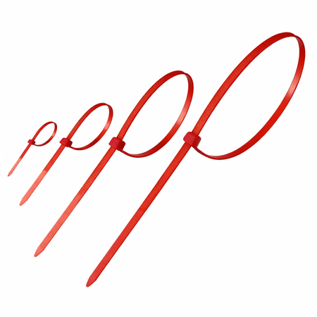 Zestaw opaski zaciskowe kablowe 2,5 - 3,6 mm czerwone 500 szt.