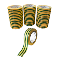 Zestaw Taśm izolacyjnych PVC, 18 mm x 10 m, 15 sztuk, zółty/zielony