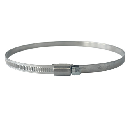 Opaska ślimakowa W2 Ø130-150 mm, szer.9 mm - stal nierdzewna