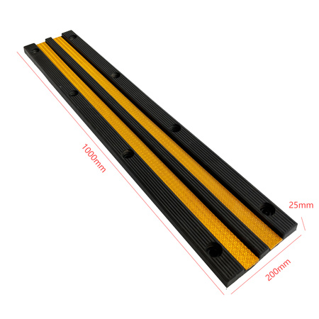 Odbojnica ścienna gumowa 1000 mm x 200 mm x 25 mm
