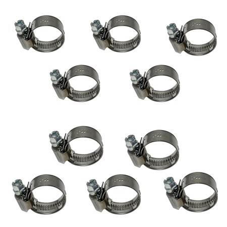 Zestaw Opaska ślimakowa W2 Ø12-22 mm, szer.12 mm 10 szt - stal nierdzewna