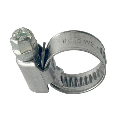 Opaska ślimakowa W2 Ø10-16 mm, szer.9 mm - stal ocynkowana