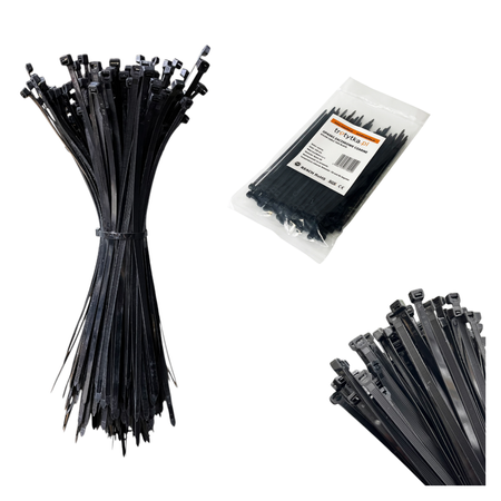 Opaski zaciskowe czarne 2,5 × 80 mm – 100 szt.