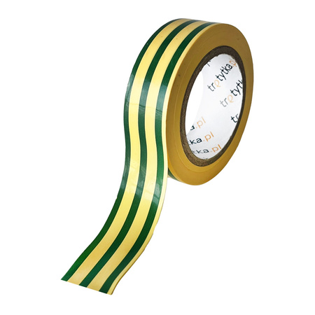 Zestaw Taśm izolacyjnych PVC, 18 mm x 10 m, 15 sztuk, zółty/zielony
