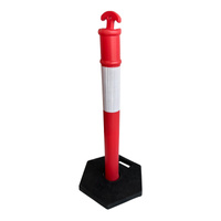 Słupek ostrzegawczy z podstawą 5 kg 1100 mm