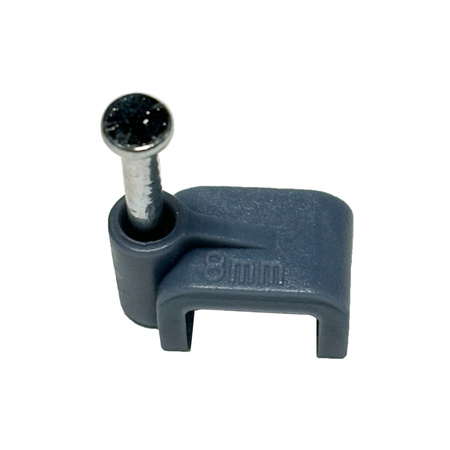 Uchwyt do montażu kabli - FLAT, 8 mm, szary