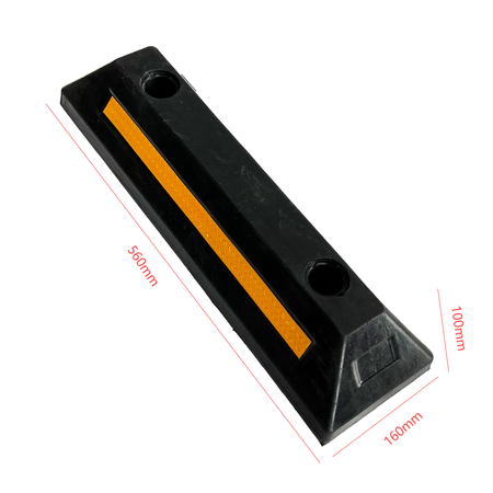 Zestaw Odbojnik parkingowy gumowy 560 mm x 160 mm x 100 mm - 2szt.