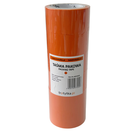 Taśma pakowa, 48mm x 50 m, POMARAŃCZOWA 1 sztuka