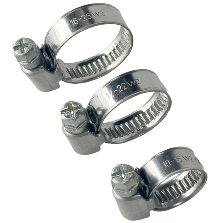 Opaska ślimakowa W2 Ø10-16 mm, szer.9 mm - stal ocynkowana