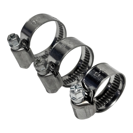 Zestaw Opaska ślimakowa W2 Ø12-22 mm, szer.12 mm 10 szt - stal nierdzewna