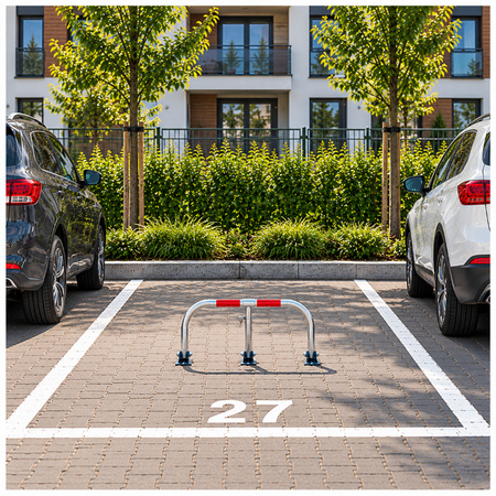 Blokada Parkingowa M-Shape 700x450x290 mm - Srebrna