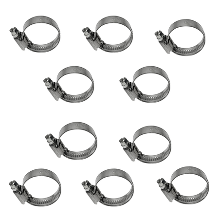 Zestaw Opaska ślimakowa W2 Ø20-32 mm, szer.12 mm 10 szt - stal nierdzewna