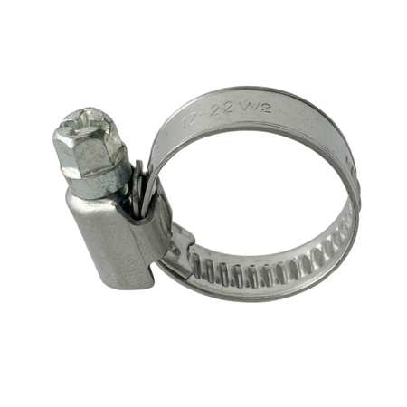 Opaska ślimakowa W2 Ø12-22 mm, szer.9 mm - stal ocynkowana
