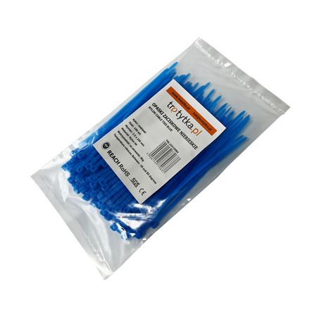 Opaski zaciskowe Opaski kablowe Trytytki - UV 2,5 x 100 mm, niebieski