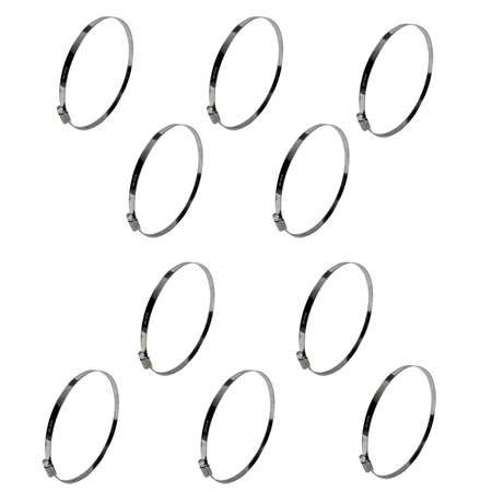 Zestaw Opaska ślimakowa W2 Ø190-210 mm, szer.12 mm 10 szt - stal nierdzewna