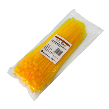 Opaski zaciskowe Opaski Kablowe WIELOKROTNEGO użytku Tretytka UV 4,8 x 200 mm, żółty