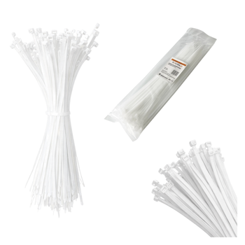 Opaski zaciskowe Opaski Kablowe Tretytki -  UV 3,6 x 370 mm, biały