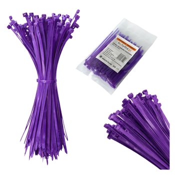 Opaski zaciskowe Opaski Kablowe Tretytka UV 2,5 x 100 mm, fioletowy