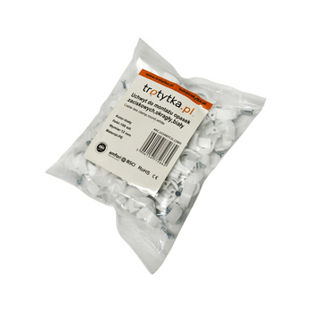 Uchwyt do montażu kabli, okrągły, 12 mm, biały