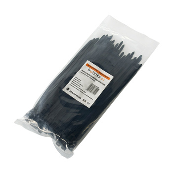 Opaski zaciskowe Opaski Kablowe WIELOKROTNEGO użytku Tretytka UV 4,8 x 200 mm, czarny