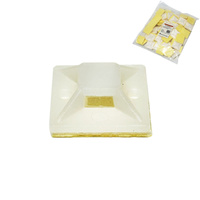 Uchwyt do opasek zaciskowych 20x20 mm, biały - 100 szt 