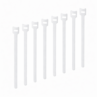 Rzepowy organizer do przewodów 31 cm białe 8 sztuk