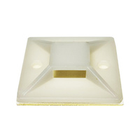 Uchwyt do opasek zaciskowych 40x40 mm, biały - 1 szt 