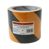Taśma antypoślizgowa PVC, 100 mm x 5m, żółty/czarny