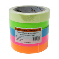 Taśma fluorescencyjna 20 mm x 10 m mix 5 kolorów