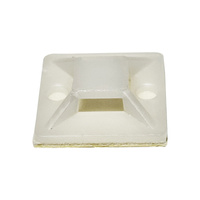 Uchwyt do opasek zaciskowych 25x25 mm, biały - 1 szt 