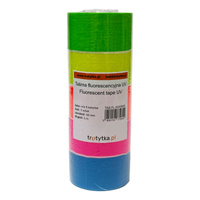Taśma fluorescencyjna UV, 50 mm x 5 m, mix 5 kolorów