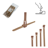 Opaski zaciskowe Opaski Kablowe WIELOKROTNEGO użytku Tretytka UV 4,8x200 mm cappucino